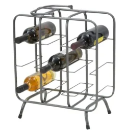 Vinflaskhållare-FURNLUX FLASKHÅLLARE FYRKANTIG GRÅ 40CM