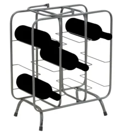 Vinflaskhållare-FURNLUX FLASKHÅLLARE FYRKANTIG GRÅ 40CM