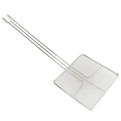 Fyrkantig skumslev i rostfritt stål för matlagning och stekning - finmaskig pastasilsked