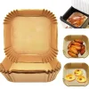 Fyrkantiga Air Fryer Papper 100-pack – 17cm Engångspapper för Luftfritös