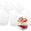 Tillbehör För Matservering-Fyrkantiga behållare för desserter 50 ml plast 24 stycken