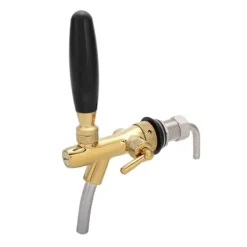 Ölkranar-G5/8 Kromplätering Rostfritt Stål Justerbar Öltappkran för Hembar (Guld)