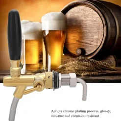 Ölkranar-G5/8 Kromplätering Rostfritt Stål Justerbar Öltappkran för Hembar (Guld)
