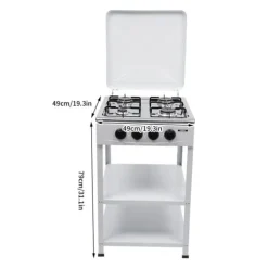 Spisar-Gaskök, 4 brännare, hög effektivitet,4 Brännare Vit