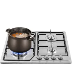 Gaskök, 4 brännare, inbyggd design, 58 x 50 cm dimensioner, rostfritt stålmaterial, naturgas typ