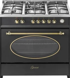 Spisar-Gasköks - GURARI - GCH E 914 Bl r - Retro - 90 cm - Multifunktionsugn