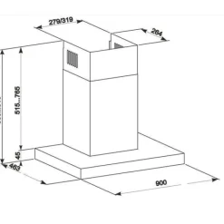 Gasspis - GURARI - GCH G 614 CR - 60 cm - 4 Kw WOK - Multifunktionell + fläkt GCH F 461 BG 9