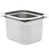 Tillbehör För Matservering-Gastronormkantiner 2 st GN 1/2 - Staplingsbar rostfritt stål | Färg: Silver | Storlek: 200 mm