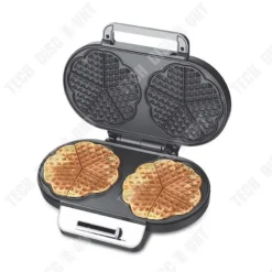 Våffeljärn-Gauffrier - TD® - 1200W - Dubbel platta - Non-stick beläggning - Termiskt isolerat handtag