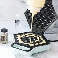 Våffeljärn-Gaufrier - SCRAPCOOKING - Bubbel - Vaffelfabrik - 700W - Ljusgrön