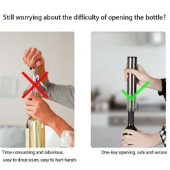 GE27806-Elektrisk vinöppnare, laddningsbar automatisk korkskruv, korkborttagare, grå