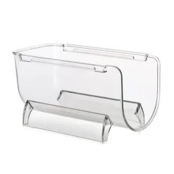 Genomskinliga Vinflaskhållare Stapelbara Plast Vinställ Hållare För Köksbänkskivor Skafferi Kylskåp