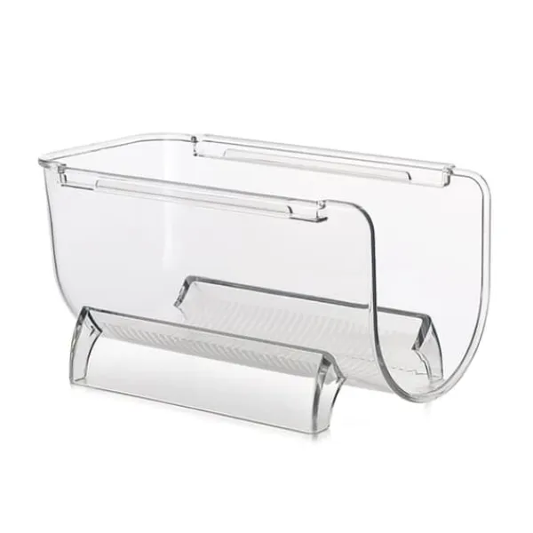 Genomskinliga Vinflaskhållare Stapelbara Plast Vinställ Hållare För Köksbänkskivor Skafferi Kylskåp