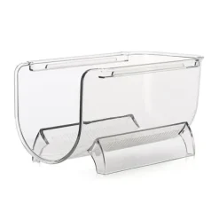 Genomskinliga Vinflaskhållare Stapelbara Plast Vinställ Hållare För Köksbänkskivor Skafferi Kylskåp