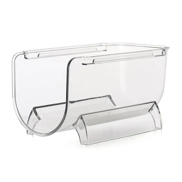 Genomskinliga Vinflaskhållare Stapelbara Plast Vinställ Hållare För Köksbänkskivor Skafferi Kylskåp