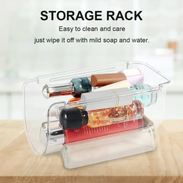 Genomskinliga Vinflaskhållare Stapelbara Plast Vinställ Hållare För Köksbänkskivor Skafferi Kylskåp