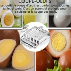 Äggdelare - CONFOZEN - 13,7x9,2x2,5 cm - Rostfritt stål - Multifunktionell - Ergonomisk