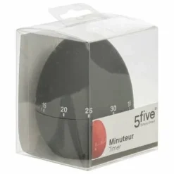 Äggklockor-ÄGGFORMAD TIMER, grå, 6x7cm, tillverkad av slitstarkt material