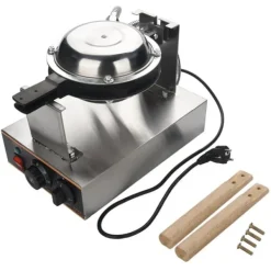 Våffeljärn-Äggkakstillverkare, Nonstick-kokplatta, Lätt att använda,svart