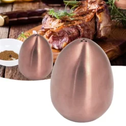 Salt- & Pepparströare-Äggkryddshaker i rostfritt stål Äggformad pepparshaker för utomhusgrill Restaurang Bankettfest Rose Gold
