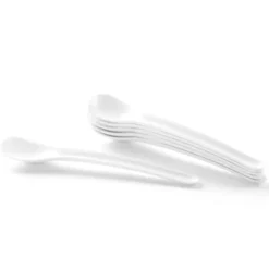 Matbestick-Äggsked av vit ABS-plast, set om 6 st. - Hendi 441503