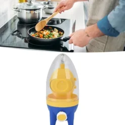 Vispar & Shakers För Salladsdressing-Ägguleblandare Manuell lätt bärbar handdragrep Golden Egg Maker Easy Egg Scrambler Shaker för matlagning