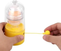 Vispar-Äggvisp, manuell gyllene äggvisp med dragsnöre, äggulproteinmixer, roterande äggvita och äggula, matlagningsverktyg, köksredskap, äggpuddingmaskin