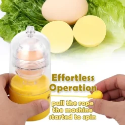 Vispar-Äggvisp, manuell gyllene äggvisp med dragsnöre, äggulproteinmixer, roterande äggvita och äggula, matlagningsverktyg, köksredskap, äggpuddingmaskin