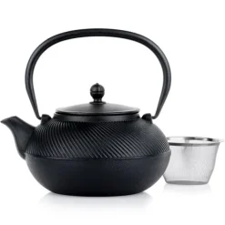 Kaffe- & Tekannor-Gjutjärn vattenkokare tekanna tekanna infuser med sil för örtte 1L