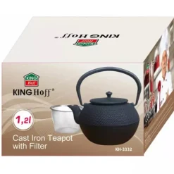 Kaffe- & Tekannor-GJUTJÄRNSBRYGARE 1,2L MED FILTER KINGHOFF KH-3332