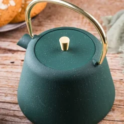 Kaffe- & Tekannor-Gjutjärnstekanna, kaffebryggare, 1,0L, KINGHOFF KH-1933