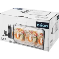 Dryckesautomater-Glasburk för drycker med kran, horisontell dispenser för kylskåp, 3,5L, ORION 143792