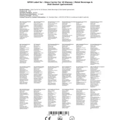 Vinflaskhållare-Glashållare, Glasskiva för 10 glas