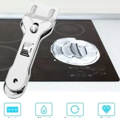 Rengöringsmedel-Glashällsskrapa / Glasskrapa - Med 5 utbytbara blad för effektiv rengöring och borttagning av smuts