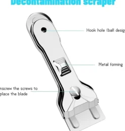 Rengöringsmedel-Glashällsskrapa / Glasskrapa - Med 5 utbytbara blad för effektiv rengöring och borttagning av smuts