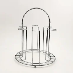 Vinflaskhållare-Glaskoppshållare i rostfritt stål för festförvaring och dränering