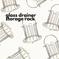 Vinflaskhållare-Glaskoppshållare i rostfritt stål för festförvaring och dränering