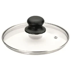 Ibili Skållock-GLASLOCK 0 22 KANT AV ROSTFRI STÅL - BAKELITKNAPP - ANTI-ÅNGHÅL - TÄKER I DISKMASKINEN.