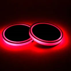 Glasunderlägg med färgskiftande LED-ljus - 2 pack