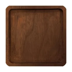 Glasunderlägg-Glasunderlägg, Mörkt Trä - Fyrkant - Nr. 3