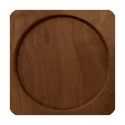 Glasunderlägg, Mörkt Trä - Fyrkant - Nr. 1