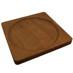 Glasunderlägg, Mörkt Trä - Fyrkant - Nr. 1