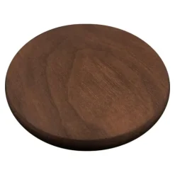 Glasunderlägg-Glasunderlägg, Mörkt Trä - Rund - Nr. 1