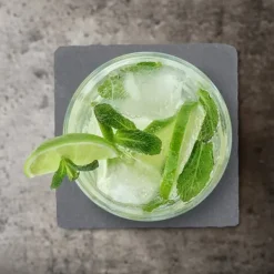 Glasunderlägg-Glasunderlägg set, 0,2x10x10 cm, Grå