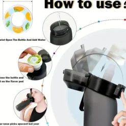 Gäller för Air-UP vattenflaskor 7 olika smaker av kapslar, tillbehör till vattenflaskor, olika smaker av dryck