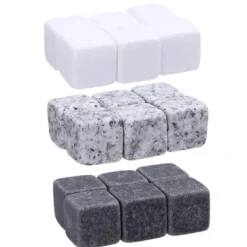 GL12729-Återanvändbara whiskystenar. 6 stycken. set med iskuber. vinkylning. bröllopsfest. kyla ner