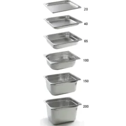 Durkslag & Silar-GN 1/2 Kitchen Line container, perforerad, höjd 100 mm - Hendi 807330