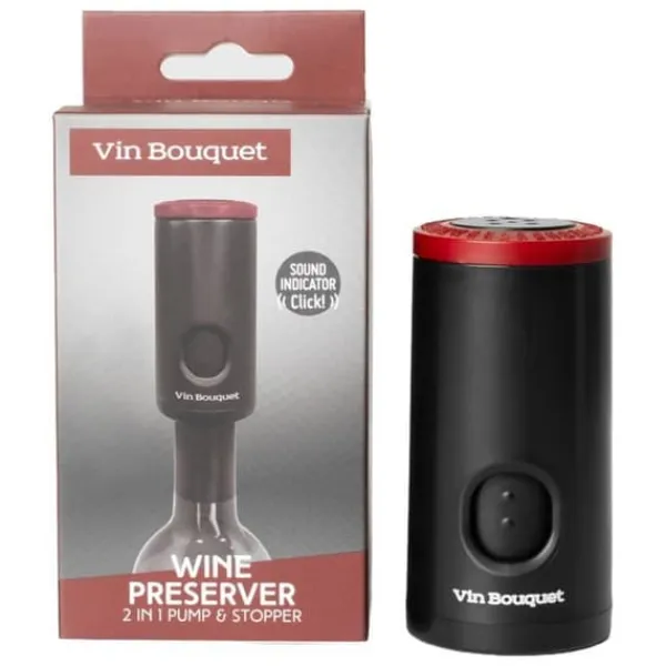 Flaskstopp & Flaskförslutare-Gobelet Vin - Vin Bouquet - Svart - Plast - Diskmaskinvänlig - 1 styck