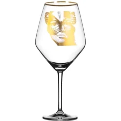 Glas-Golden Butterfly Vinglas 75cl, Guld - Carolina Gynning