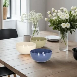 Tallrikar & Bordsserviser-Gomera skål 25cm blå rund